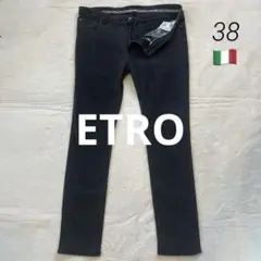 大きいサイズ✨エトロ　ETRO ブラック　ストレッチ　デニム　裏地ペイズリー柄