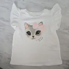 H&M　エイチアンドエム　キッズ　フリルTシャツ　100