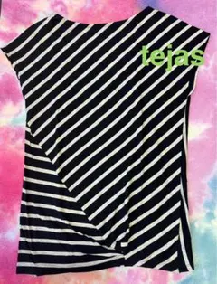 tejas テジャスヨガ　　　　　　　　　　　フレンチスリーブＴシャツ（ネイビー