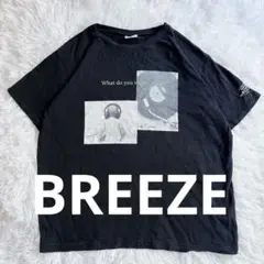 BREEZE フォトTシャツ　モノトーン　ブラック　140