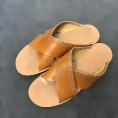 ISHMM レザー サンダルブラウン