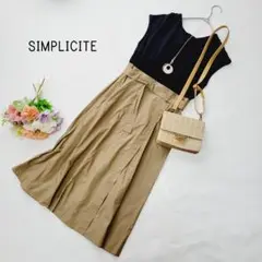 シンプリシテェ＊ドッキングワンピース＊黒、ベージュ