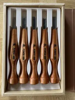 ⭐︎三木章　彫刻刀5本セット 木製パワーグリップハンドル　中古⭐︎