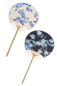 未使用★ ケイタマルヤマ ぼかし桜 うちわセット 2色 ゆかた★送料無料
