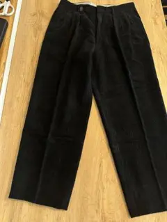 黒 コーデュロイ ワイドパンツ　Lサイズ相当
