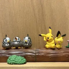 ポケモン リーメント なかよしの木 ムックル ピカチュウ ピチュー フィギュア