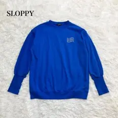 スロッピー フーズフーギャラリー トレーナー スウェット ロゴ カジュアル 青