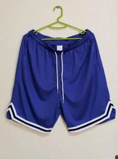 メンズ　バスケットショートパンツ　ブルー　XL(JP-XXXL)サイズ