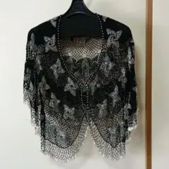 ビーズ　ショール