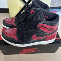 Air Jordan 1 High OG Patent Bred 艶消しカスタム