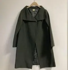 横浜元町　Comia　ロング　チェック　ウールブレンド　コート　ピーコート 横浜元町 Comia ロング チェック ウールブレンド コート