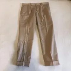 ピンクベージュ センタープレス テーパードパンツ サブリナパンツ
