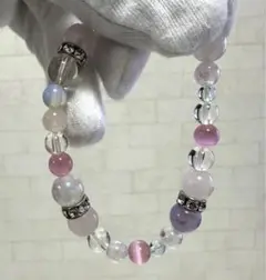 お買い得！　ストーンアクセサリー　ブレスレット　ローズクォーツ