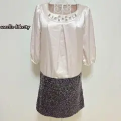 ●sorella di ketty ビジューサテンワンピース（2）セレモニー