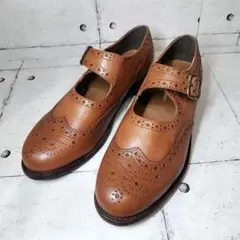 【訳あり・アッパー極美品】 マリールイズ　メダリオン ストラップシューズ レザー