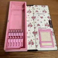 筆箱　花柄　黒　クラリーノ（日本製）　新一年生のお子様におすすめ