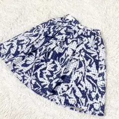 collage リバーシブルスカート　ひざ丈　総柄　ウエストゴム