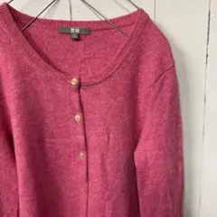 UNIQLO ユニクロ カーディガン カシミヤ 100% ピンク