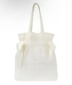 Maison de FLEUR キャンバスダブルリボントートバッグ