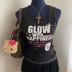 y2k 00s 平成ギャル 黒タンクトップ