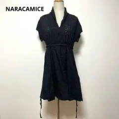 NARACAMICE ナラカミーチェ ブラック 刺繍 トップス 半袖