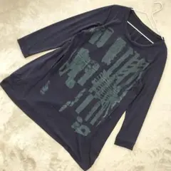 BRILLANTE ビックシルエット デザインチュニック 長袖 ネイビー