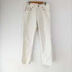 〈ビームスプラス〉ストレートパンツ　白　コーデュロイ　М