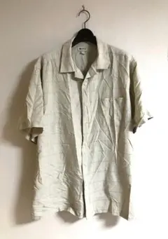 古着 HAGGAR ハガー チェック柄 オープンカラーシャツ 半袖シャツ XL