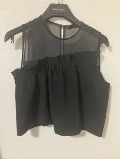 ZARA BASIC ザラベーシック　ノースリーブ シースルートップス