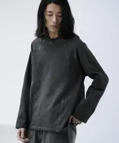 CURVED SEEM COLD DYED L/S TEE