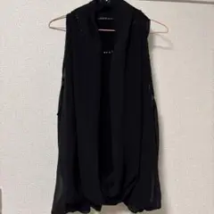 INGNI イング黒 ノースリーブ ビジュー付き トップス結婚式二次会にもM