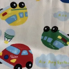くるま柄のプリント生地　２m