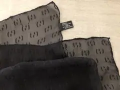本物 GUCCI 本物 グッチ GG柄シルクストール ブラック