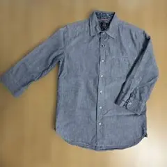 BEAMS HEART 7分袖　シャツ　ブルー　花柄 Sサイズ