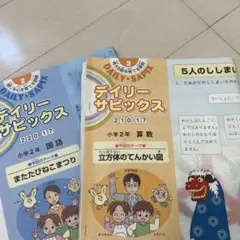デイリーサピックス 210-17 小学2年 国語・算数 2冊