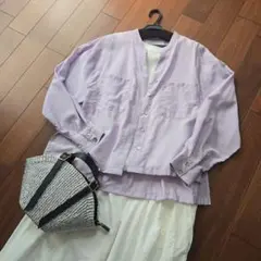 エレンディーク　ラベンダー シアーシャツ