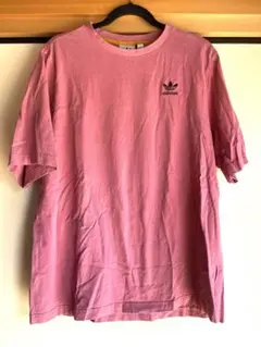 【週末限定セール】adidas ピンク Tシャツ　メンズ　フリーサイズ
