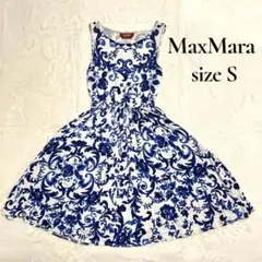 MaxMara 花柄 ノースリーブ ワンピース