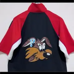 1点物 半袖ジャージ 背面 謎キャラ ブラック×レッド×ホワイト 個性的