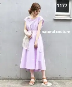 1177 natural couture シンプル大人Vワンピース