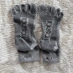 TOESOX グレー 5本指ヨガソックス　M
