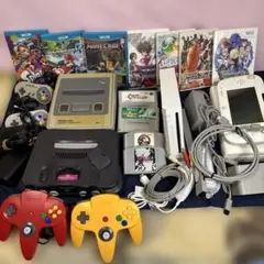 ニンテンドー　ハード4種＆ソフト　セット　【SFC　N64　Wii　WiiU】