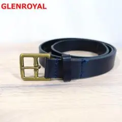 ★定番★グレンロイヤル　ブライドルレザーベルト　GLENROYAL　ネイビー