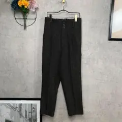 nicole テーパードパンツ ハイウエスト M相当 ブラック 毛100％