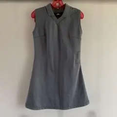 グレー ポロネック ワンピース
