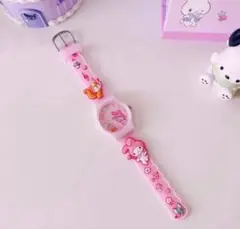 マイメロディ ピンク シリコン腕時計　マイメロ