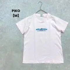 a1098＊PIKO ロゴTシャツ　ベビーピンク【M】半袖　カジュアル　シンプル