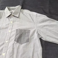 THE SHOP TK グレー 長袖シャツ M デザインワークシャツ