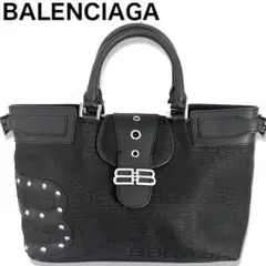 【レア】BALENCIAGA バレンシアガ スタッズ ハンドバッグ 総柄 金具