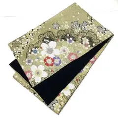 ☆振袖・成人式・パーティー☆振袖用　中古　金系桜模様袋帯